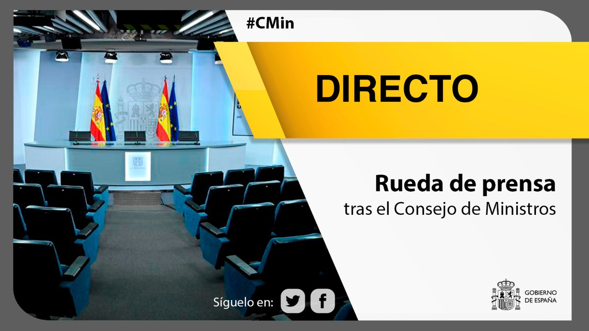 desdelamoncloa's tweet photo. Tras el #CMin, la portavoz del Gobierno y ministra de @territorialgob, Isabel Rodríguez; la VP y ministra de @_minecogob, Nadia Calviño; y la ministra de @CienciaGob, Diana Morant, comparecen en rueda de prensa.

▶️En directo, en nuestras redes y web: https://t.co/bBLb7xysf8 https://t.co/ow4in5n7V7