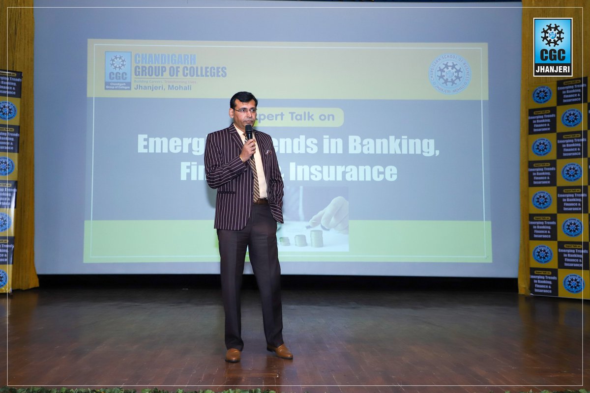 cgcuniversity's tweet photo. Emerging Trends in Banking, Finance & Insurance discussed by Industry experts with CGC Jhanjeri students highlighting Employability factors
#cgcj #cgcjhanjeri #cgcjcampus #cgcjhanjericampus #cgcbeautifulcampus #lifeatcgc https://t.co/bo2xEyynUx