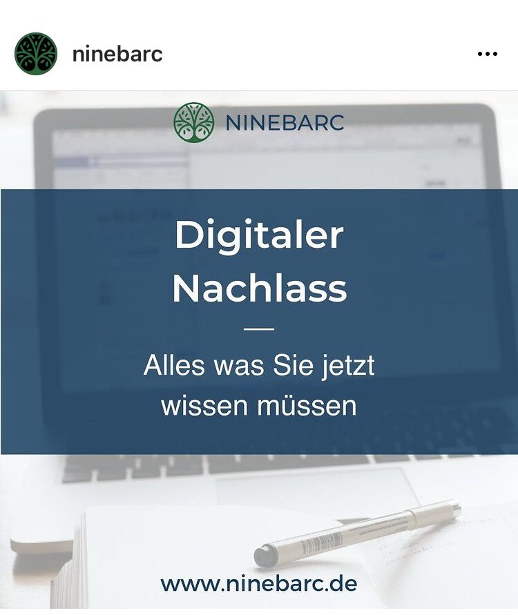 ninebarc's tweet photo. Ninebarc aus Berlin ist ein digitaler Anbieter für #Vorsorge und #Nachlassverwaltung. Kund/innen können online innerhalb weniger Minuten mit Checklisten einen rechtswirksamen #Nachlassplan erstellen. #Testament  #Vorsorge https://t.co/Wwxop99ZbS. https://t.co/SATsYPClbn