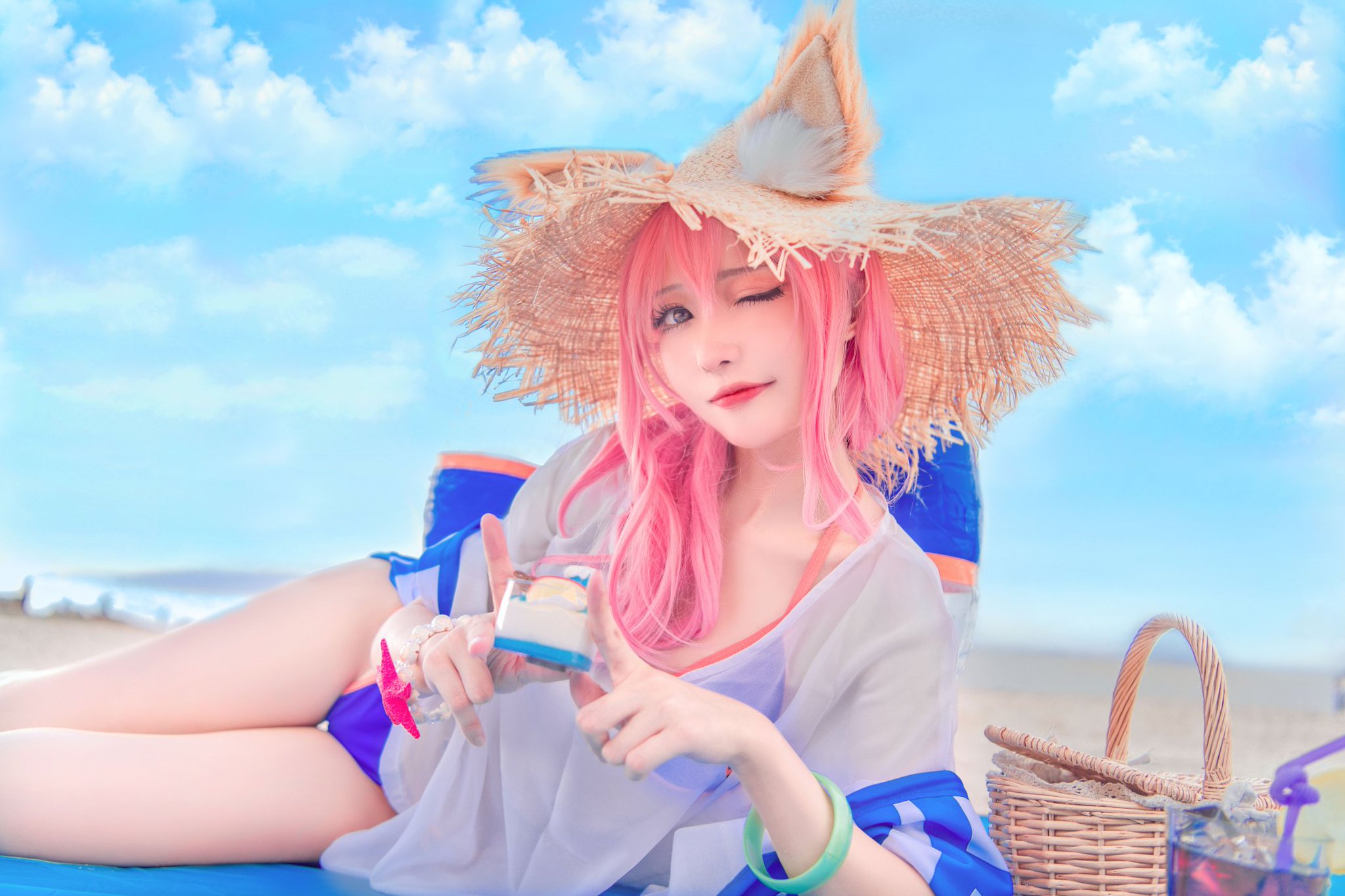 FGO コスプレ　水着　玉藻の前　玉藻サマー ワンフェス2019[夏]-コスプレ FGO水着の玉藻ちゃんサマー