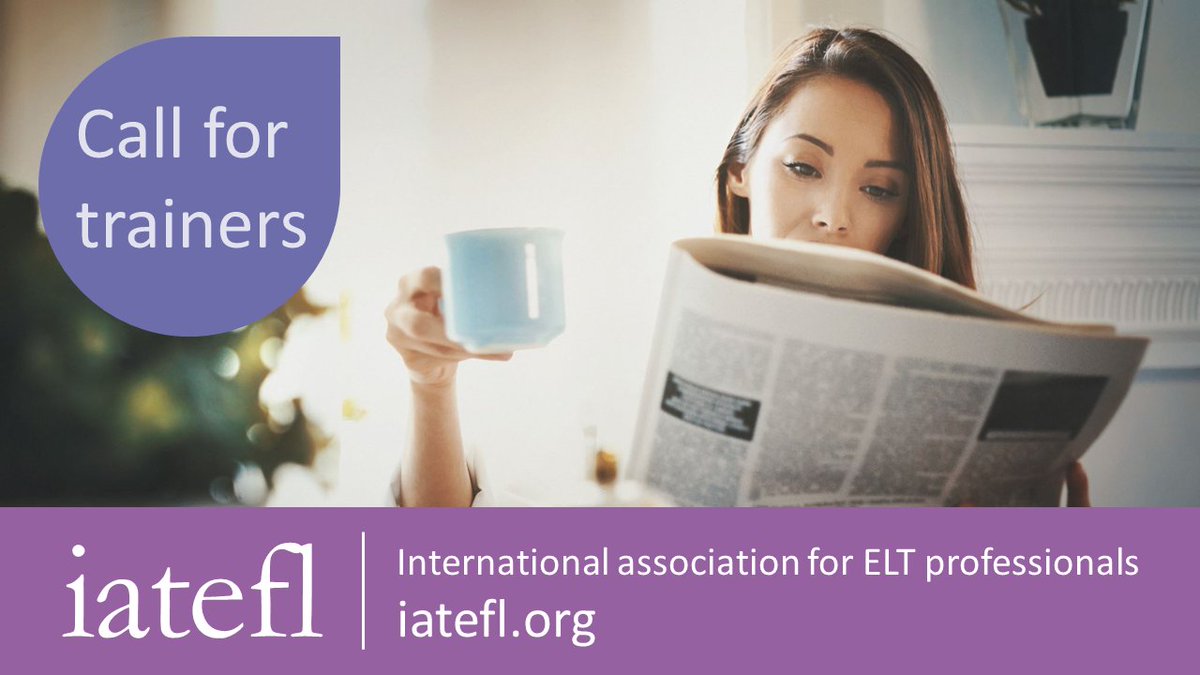 Call for trainers!

IATEFL is looking for teacher trainers to run teacher development sessions as part of an online training day IATEFL plans to run for both members and non-members on 26th January 2022.

For further information: iatefl.org/news-views/cal… 

#iatefl  #opportunity