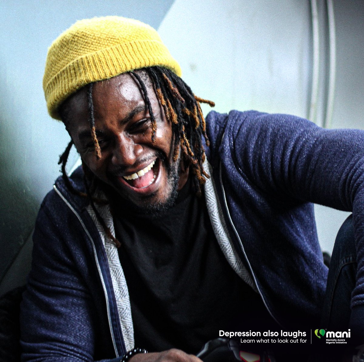 MentallyAwareNG's tweet photo. We all enjoy moments of laughter including those of us who are going through depression. The best way to know what someone is going through is to start a conversation about mental health because the #FacesOfDepression are numerous. https://t.co/gzhCWtVI9Z