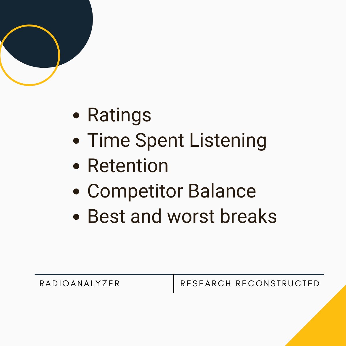 RadioAnalyzer's tweet image. Get your most important KPI's for your station by only one click.

The Radio Dashboard gives you an on-point and relevant overview of your key metrics. Sounds cool, right? 

Get your demo now! 
radioanalyzer.com/book-online-de…

#demo #researchreconstructed #radiobroadcasting