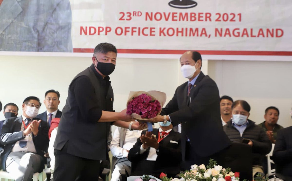 Honoured and humbled to be re-elected Secretary General of the NDPP. Thanks to all well wishers and Party members for the support and solidarity.  

Thankful to Shri. <a href="/Neiphiu_Rio/">Neiphiu Rio</a> and Shri Chingwang Konyak for their blessings and guidance. 

#FactaNonVerba
