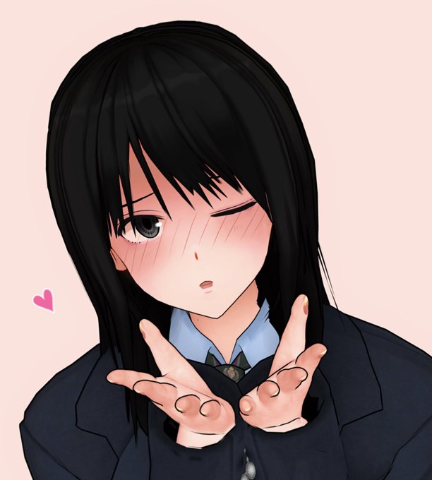 投げキッス練習 