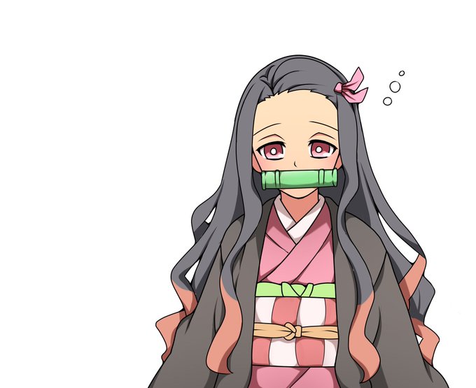 すわ猫（健全）さんがTwitterに投稿した竈門禰豆子(鬼滅の刃)のイラスト。