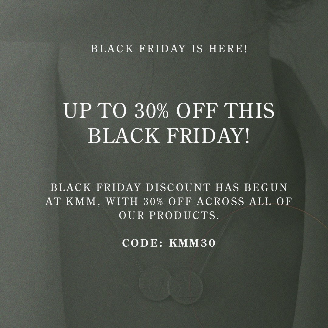 Gift yourself or gift a loved one, have a look through our website and find something special. KMM charms become a part of you the wearer, the hope that it becomes sentimental and a valuable piece to pass down. This Black Friday choose a piece to last a lifetime. Katie x