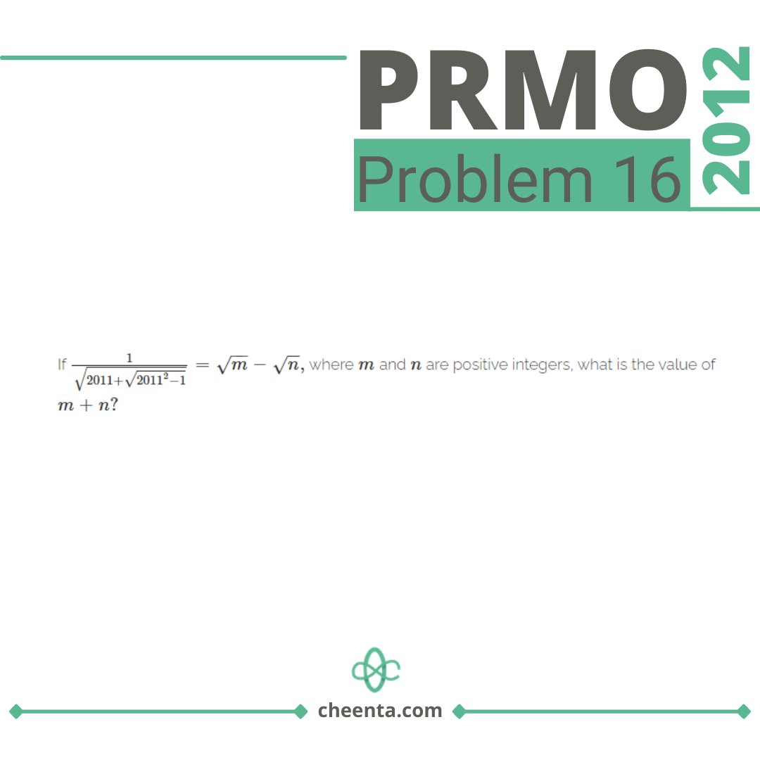CheentaMath's tweet photo. Can you try this problem?
Check your solution here: https://t.co/EUchkjuRxM
Also, check out the Math Olympiad Program at Cheenta and apply for a trial class now: https://t.co/FlR6HHDvIb
#prmo #mathematics #ioqm2022 #cheenta https://t.co/xGSWKhX2T1