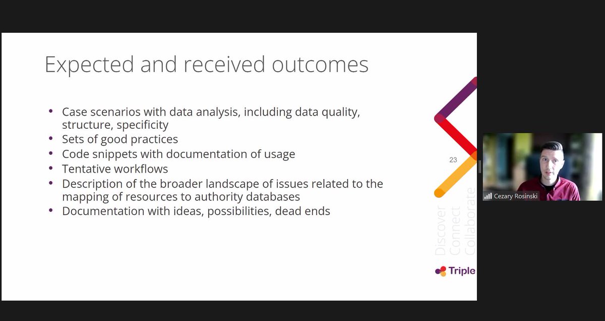 OPERASEU's tweet image. [TRIPLE] During today’s first session of the @TripleEU conference, @cezaryrosinski_ from @IBLPAN and I. Katsaloulis from @EKTgr present the results from the GoTriple Hackathon:
#TRIPLEconferene #LCSH @librarycongress #multilingualism #SSH #SocialSciences #Humanities #SSHResearch