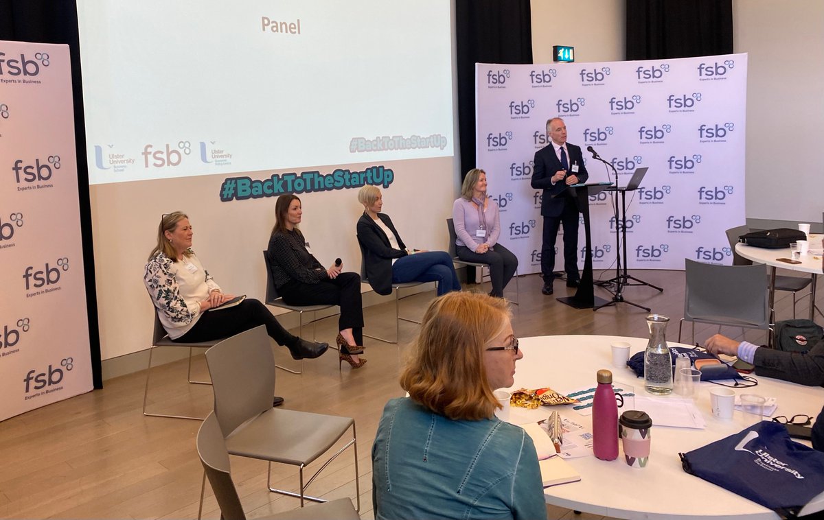 FSBNIRegion's tweet photo. Fantastic panel discussion on female entrepreneurship at today’s @FSB_NI #BackToTheStartUp summit
@wibni @UlsterBizSchool @kaffeobelfast @YE_NI https://t.co/bQ8D1YitDq