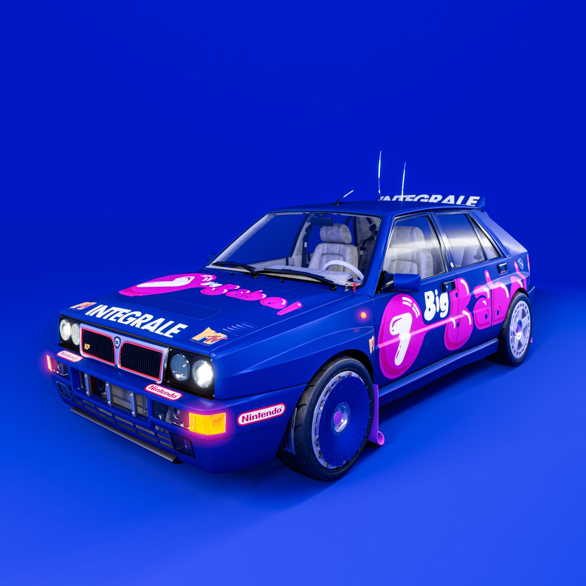 _GarageItalia_'s tweet photo. We were wondering what kind of visual impact would the #LanciaDelta EVO 2 have wearing the colors of one of the most iconic chewing gum Italy has ever seen: #bigbabol

-

#GarageItalia

#OffToTheNextDimension
#NFTs
#Metaverse https://t.co/G2hPkI1pU6