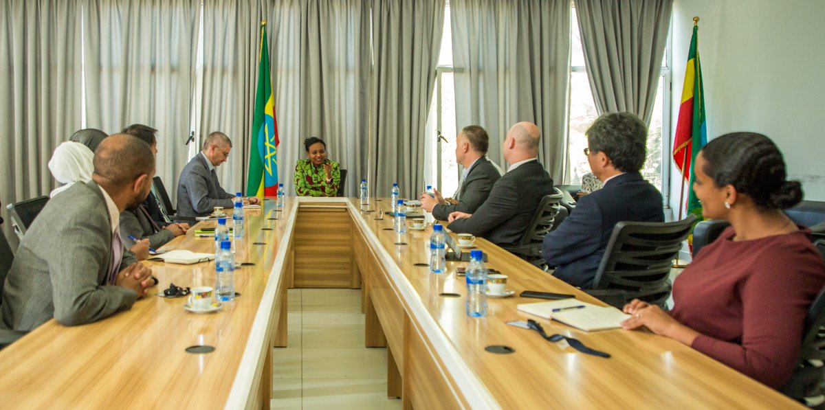 SafaricomET's tweet photo. Our officials met with H.E @Lelise_Neme, @EthioInvestment Commissioner, to give updates on our preparations for commercial launch, supporting digital Ethiopia objectives. https://t.co/9VuICEfq7W