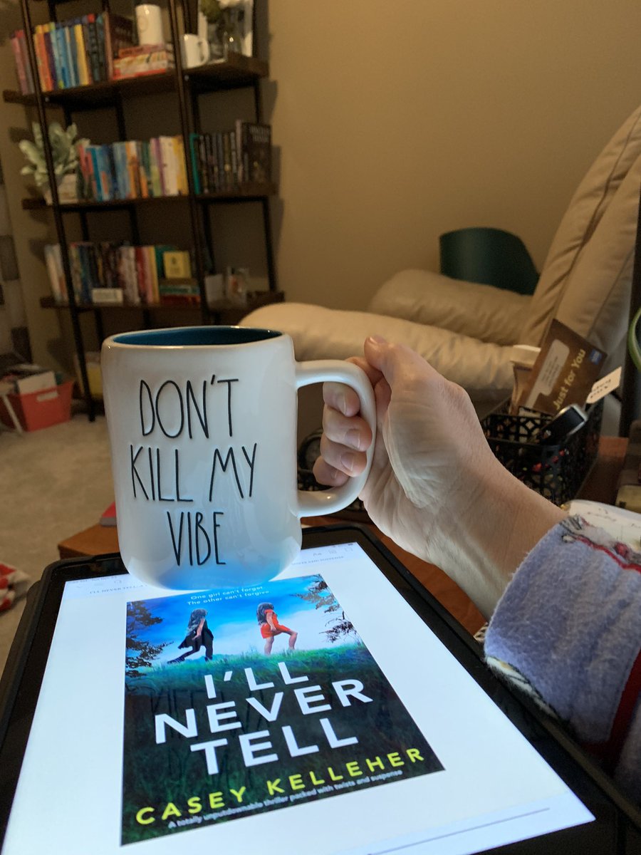 #coffeeandcurrentlyreading
 
I’ll Never Tell by Casey Kelleher

Do I have to stop to get ready for work?  Yes.  Do I want to? NO! This book has me hooked!!

Loving NetGalley November❤️

#booktwt #amreading #BookTwitter #bookbloggers