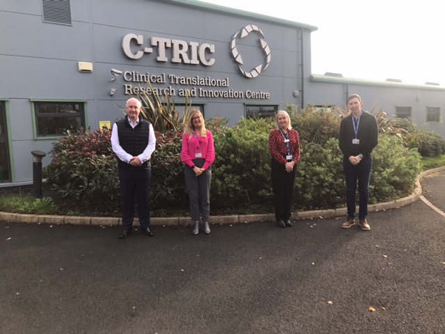 C_TRIC's tweet photo. Our Commercial Manager @SonyaLeitch and Scientific Lead Mark Watson were delighted to welcome Iggy McGowan and our @WesternHSCTrust colleague Hilary Campbell to discuss the next phase of our exciting #clinicalresearch study https://t.co/FTcSGIU8tF