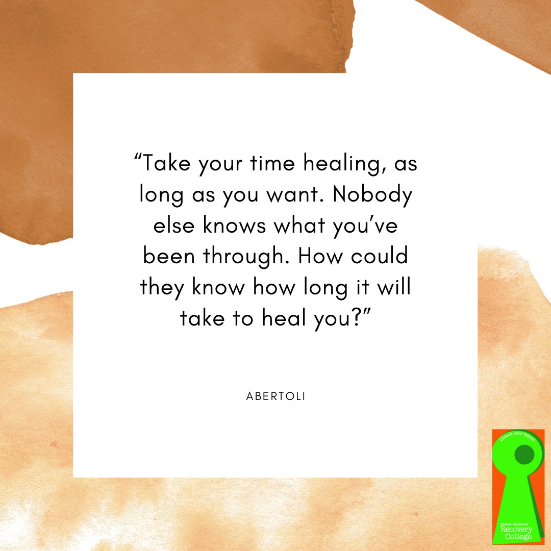 Come and support your healing through our courses. Check our pinned tweet for further information. 
#mentalhealth #towerhamlets #recovery #NHS