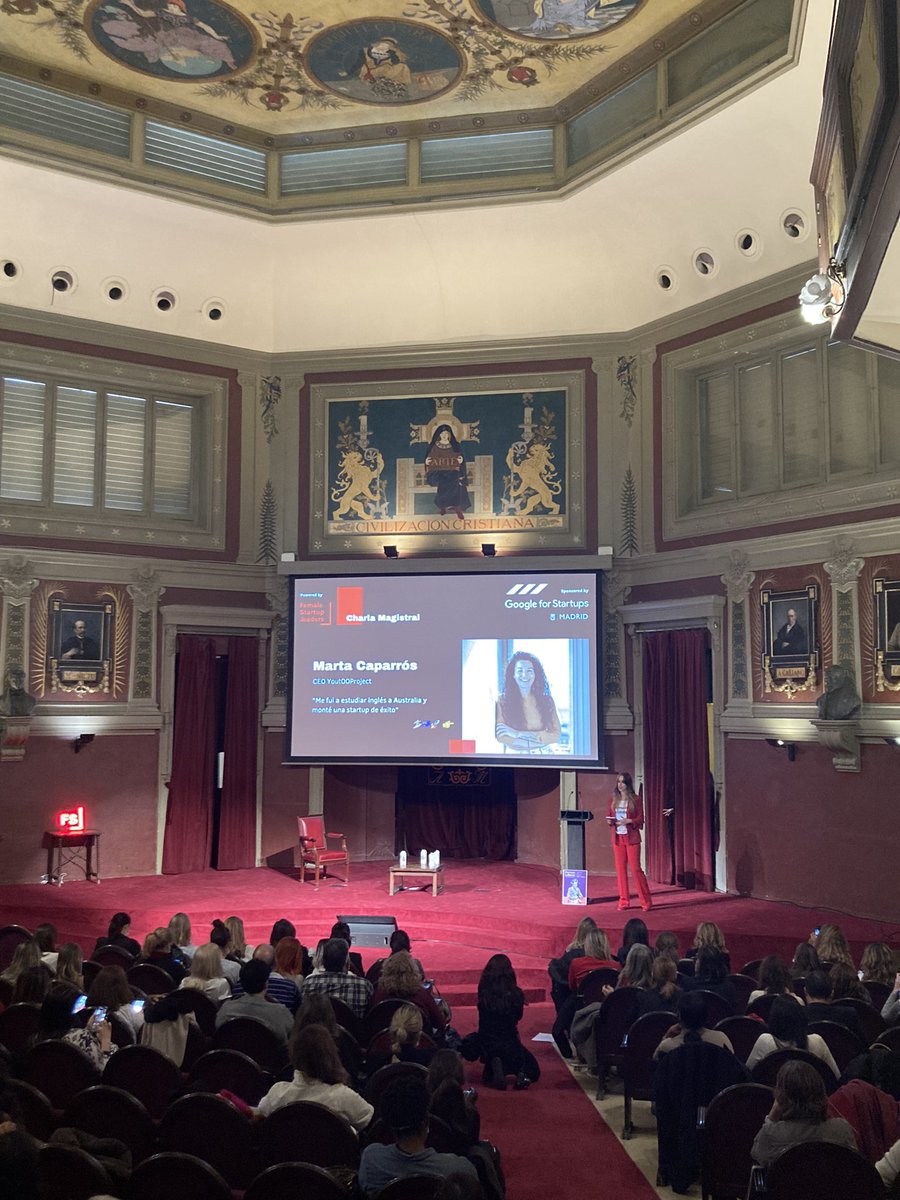 Tania_C_C's tweet photo. Espectacular lo que está pasando hoy en el primer #FoundersDay 👏🏻 Eventos que cambian el mundo con referentes femeninos de éxito. https://t.co/PkQLYQoTHM