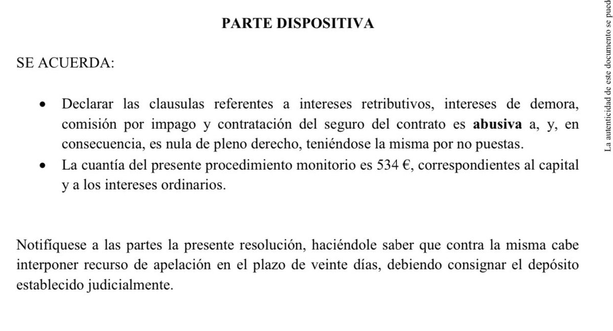 FernandoJGavin's tweet photo. #segurosvinculados

Logramos q se declare la nulidad de los siguientes conceptos reclamados por una entidad financiera a uno de nuestros clientes (socio de @asufin_ )

-Contratación de un Seguro
-Intereses retributivos y de demora
-Comisión por impago

#monitorio #seguros #usura https://t.co/hBYlFPeCYG