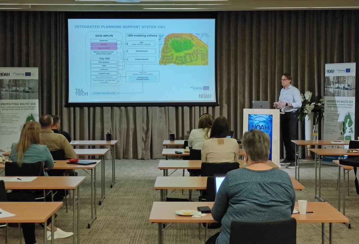 BsrNoah's tweet photo. Our final seminar's 2nd session included presentations on the passive measures in urban water management by NOAH project experts Nils Kändler, Sylvia Waara, Ivar Annus and Arnis Lektauers. Great work! #bsrnoah #finalseminar #interregbsr https://t.co/IfsoOsVTtR
