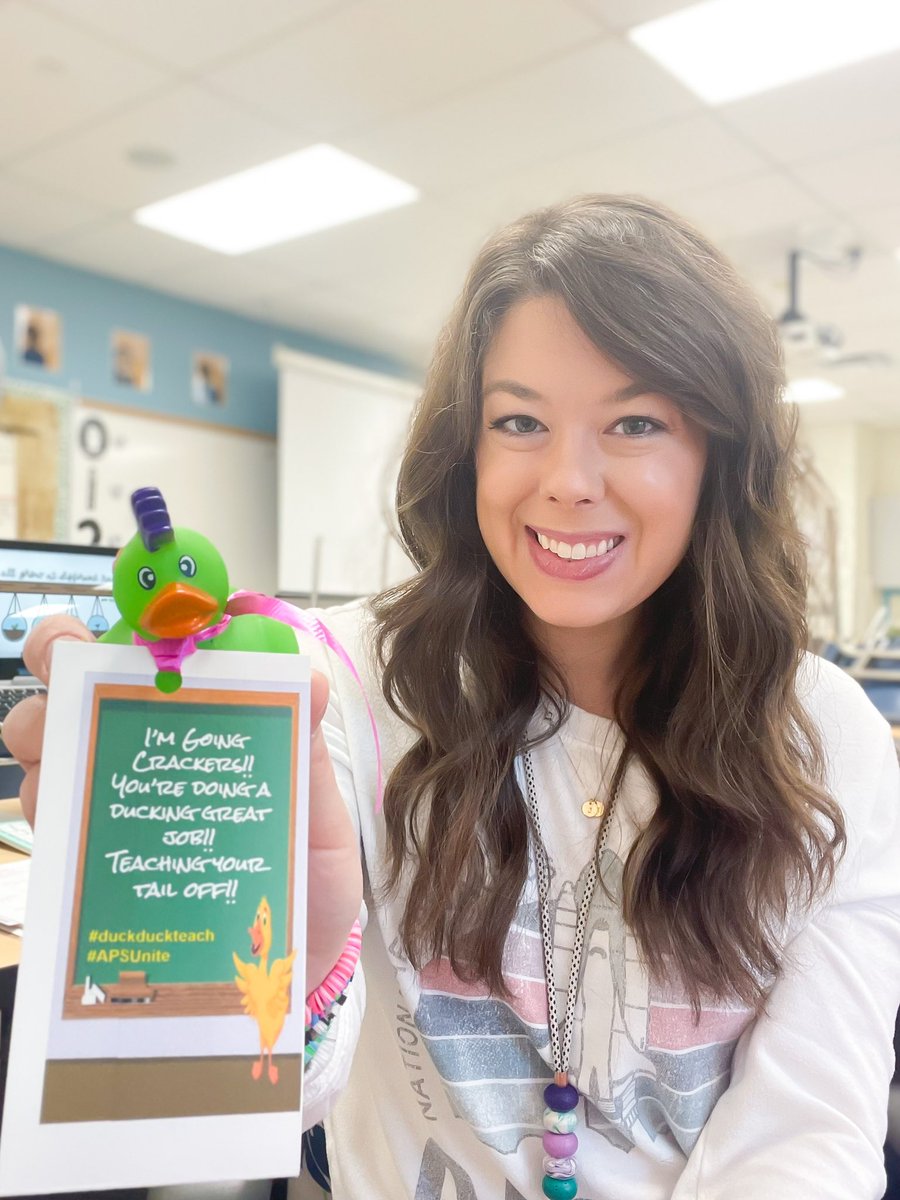 Well if this isn’t the cutest way to show teachers appreciation! This morning I found a little duck on my desk with a QR code that says I’ve been ducked and to pass it on. Definitely the best way to start the last day before break! #duckduckteach #APSUnite