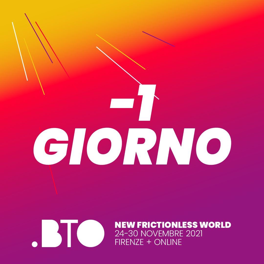 Ci siamo! 🚀
Domani inizia #BTO2021, il più grande evento italiano dedicato all'innovazione nel #turismo.

Ancora non hai comprato il biglietto? 
🔜  Corri subito sul nostro shop shop.bto.travel/negotio/