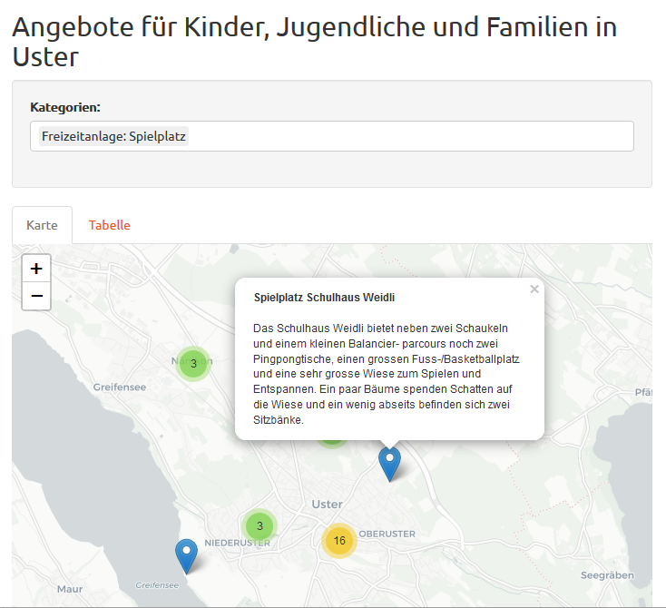 OpenDataZH's tweet photo. Neue #OpenData: Angebote &amp; Infrastruktur für Kinder, Jugendliche &amp; Familien in der @StadtUster (inkl. Karte)
👉https://t.co/qevydcmQ67

🎉, der 1.(!) OpenData-Datensatz, den ein #OGD-Publisher @KantonZuerich selbst via die kt. Metadatenverwaltung @statistik_zh bereitgestellt hat! https://t.co/yPeHv7UPmi