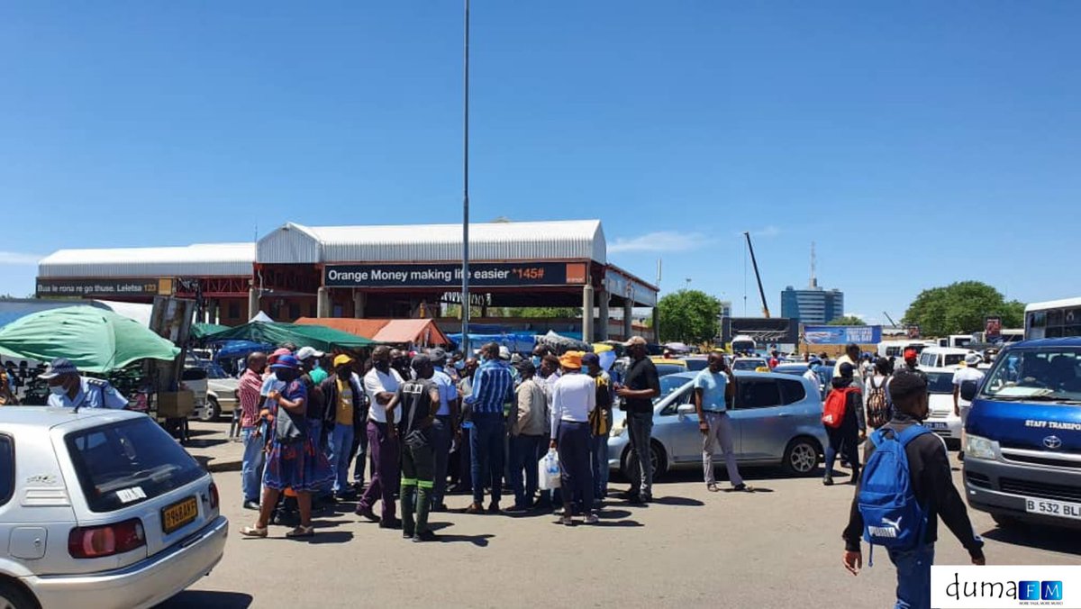 DumaFMRadio's tweet photo. The Police have just told taxi operators at the Bus Rank to start loading passengers and they (Police) have assured them of safe passage from the rank to their destinations.
#QualityAtSource
#MoreTalkMoreMusic https://t.co/nP3mzXy7GK