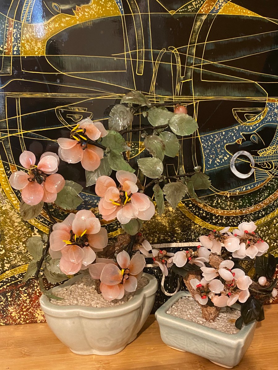 my #etsy shop: Vintage Chinese celadon vase with Bonsai Tree of life Peking glass jade decor, Celadon vases x 2 etsy.me/3nGMmE8 #jadetree #bonsaijadetree #celadonvases #vintagechinese #homedecor #glassjade #celadonporcelain #loveretrocrafts