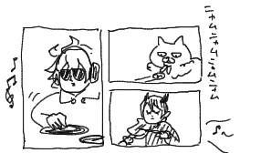 こないだ絵茶で描いたティクトクのミルクネコチャンのやつ 