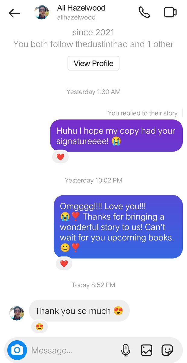 writernabi's tweet photo. AND NOW SHE REPLIED ON MY DM 😭😭😭 ALI 😭😭😭😭 https://t.co/hQ35Ppowz1