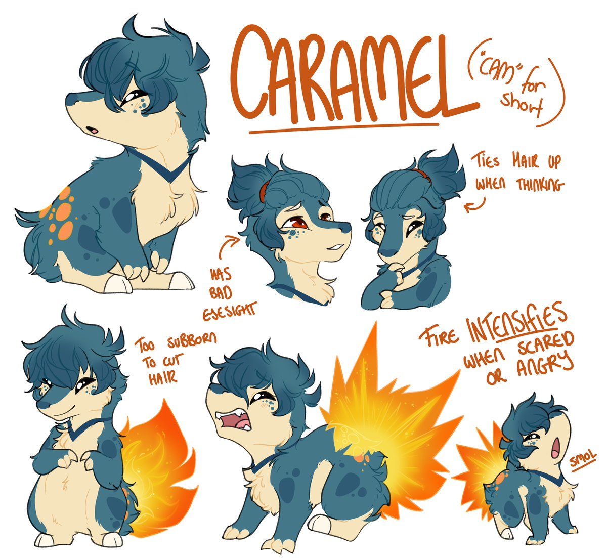 Camamel, yet ANOTHER PMD character. He's the twin on <a href="/LegacyLynn/">LynnDoubleLegacy</a> character Toffee, the younger brother of both <a href="/AccidentalStrix/">Strix | SBR 1.40</a> Vashti and @CyanSylv Cocoa.
They're a big ol family!
#PMD #Pokemon #Cyndaquil