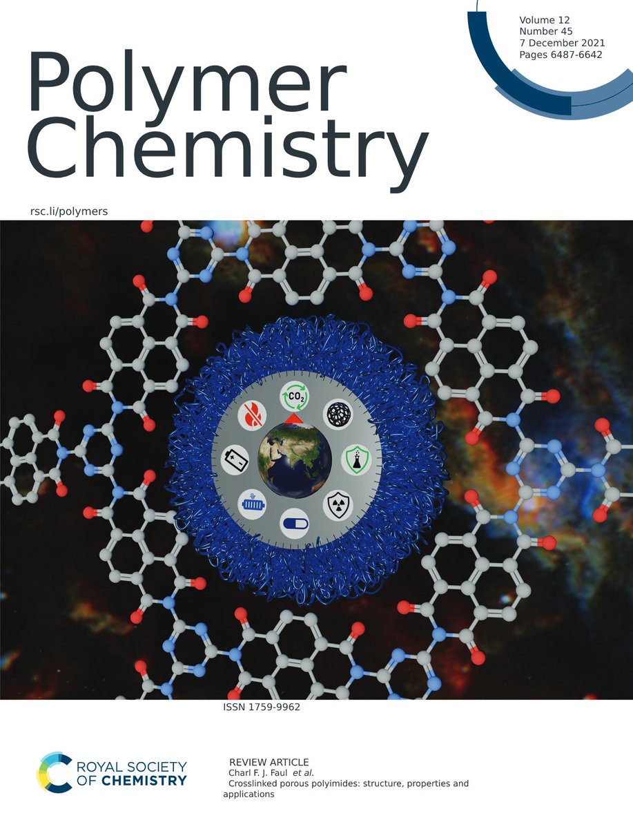 FaulResearch's tweet photo. Our review "Crosslinked porous polyimides: structure, properties and applications" arrives in @PolymChem, 2021, 12, 6494–6514. With thanks to @M_VilledaH for his efforts with the featured front cover image. https://t.co/QJJlVCv43O https://t.co/zskVc7dAAo