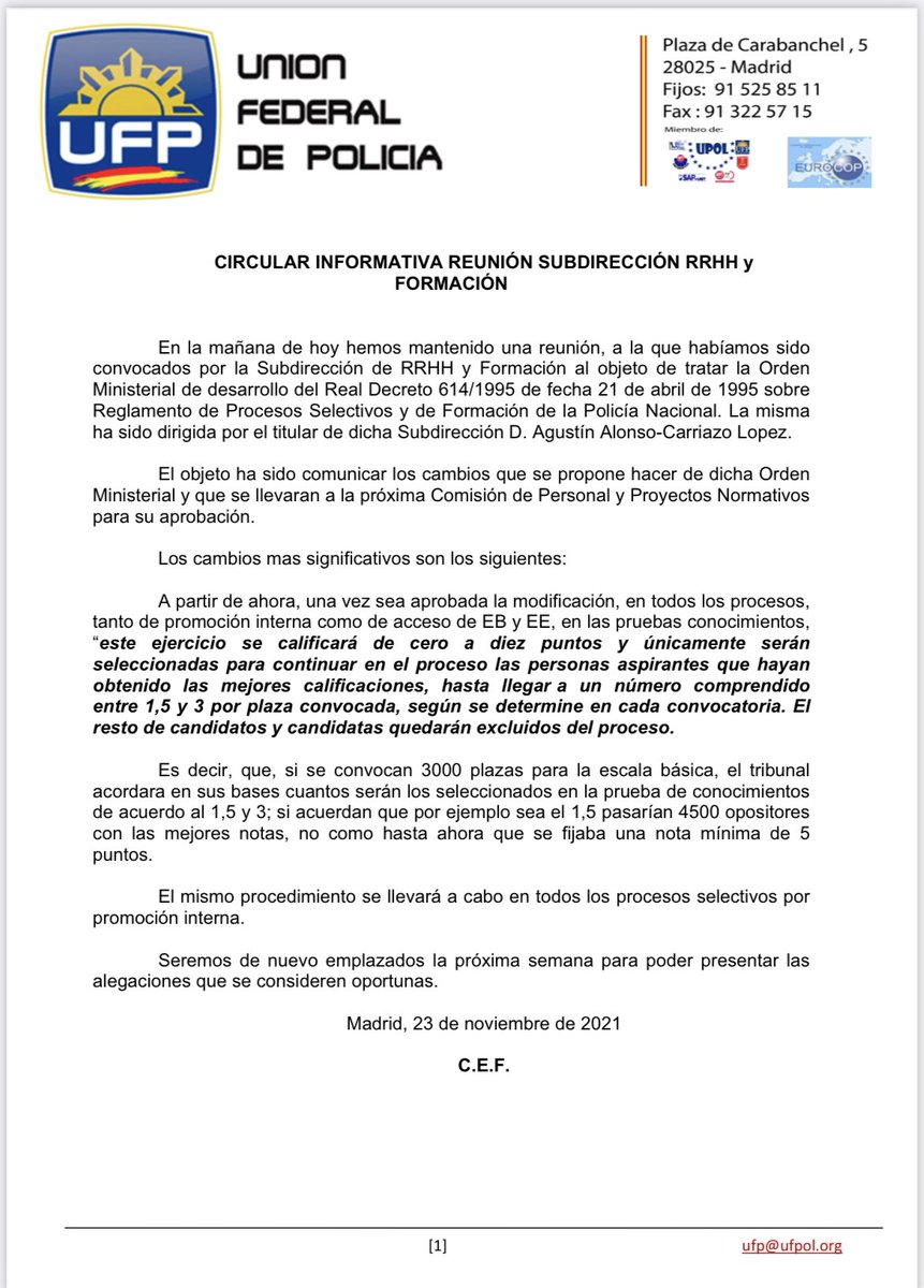 ufpol's tweet image. 🚨🚨Se avecinan cambios en #ProcesosSelectivos 🚨🚨

👉🏻Tanto para Acceso como para Promoción Interna

Puedes informarte en nuestra circular.
📄👇🏻

#UFPcrece