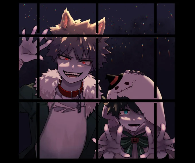 【🐺👻勝デ】
ペン入れだけして放置してたのを塗り塗り…🖌️ 