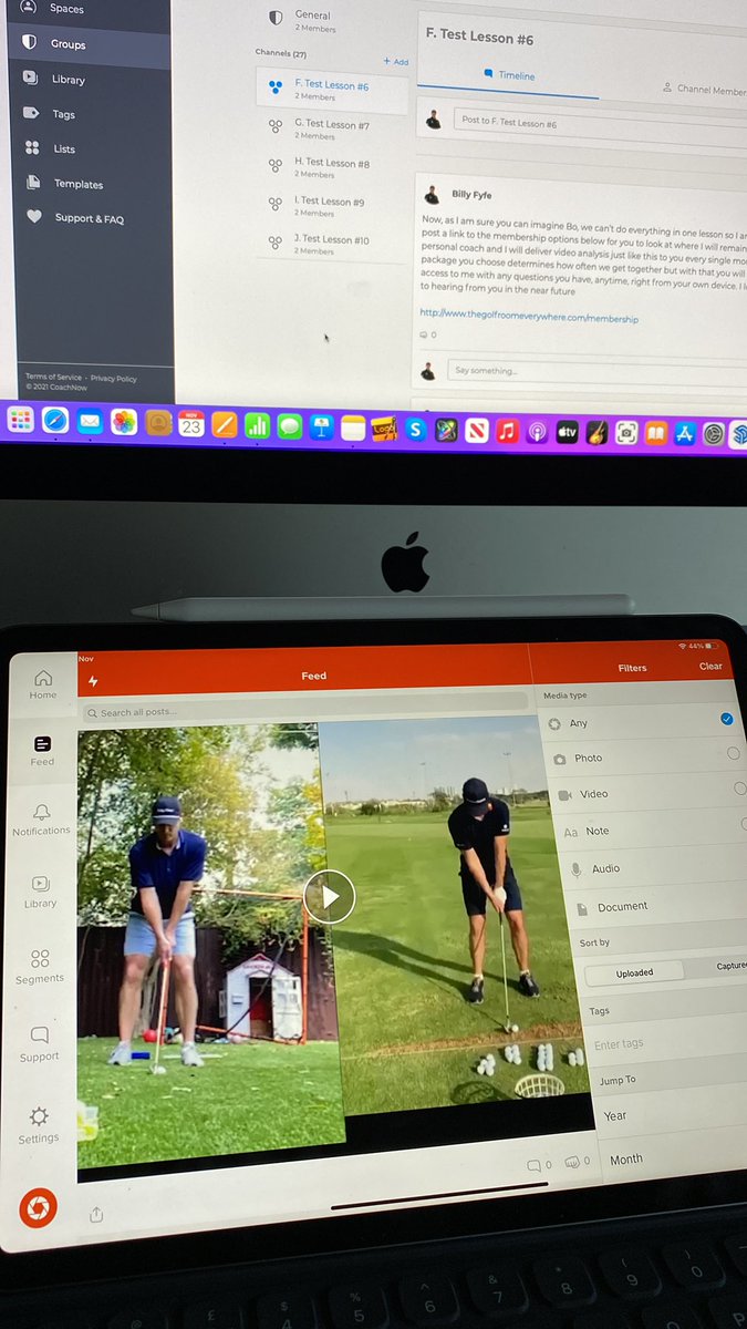 BillyFyfe's tweet photo. Busy day with online video lessons for some of my overseas clientsโฆgreat to be able to work with these guys being so far away #coachnow #golflessons #golf #golfinstruction https://t.co/gPDIJO7LbC