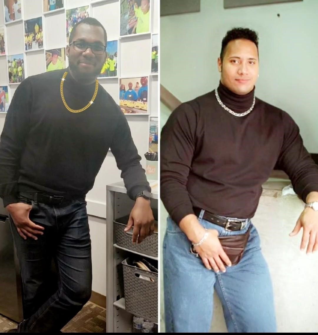 derrinslack's tweet photo. Can you smell what The Derrin is cooking?! 

#moreschools #poweredbyProAct #rocklookalike #turtleneckfordays #whoworeitbest https://t.co/TEWmjw4qaW