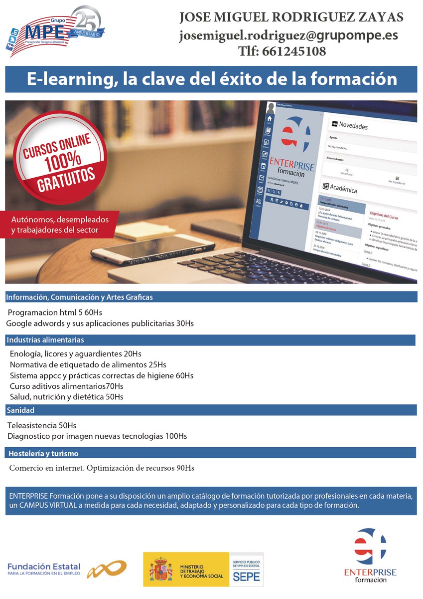 PVuelaCortesFra's tweet photo. #Cursos del @empleo_SEPE #subvencionados #gratuitos para #autónomos #desempleados #trabajadores. La #formación será vía on line y tienen titulación sellada por el ministerio del trabajo. Hasta 3 cursos por alumnos, sin superar 180 horas @Manuel_DT @RedGuadalinfo @cortesdelafron https://t.co/ynptCmOmUq