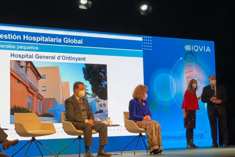 L'Hospital d'#Ontinyent ha obtingut el guardó HOSPITAL TOP20 a la gestió hospitalària global en la conferència d'hospitals top20 que s'està celebrant en el matí de hui a Madrid, arreplega el guardò el Dr. Angel Llopis cap d’ UDCA i el Dr. Io Silveiro cap d’urgències <a href="/GVAsanitat/">GVA Sanitat</a>