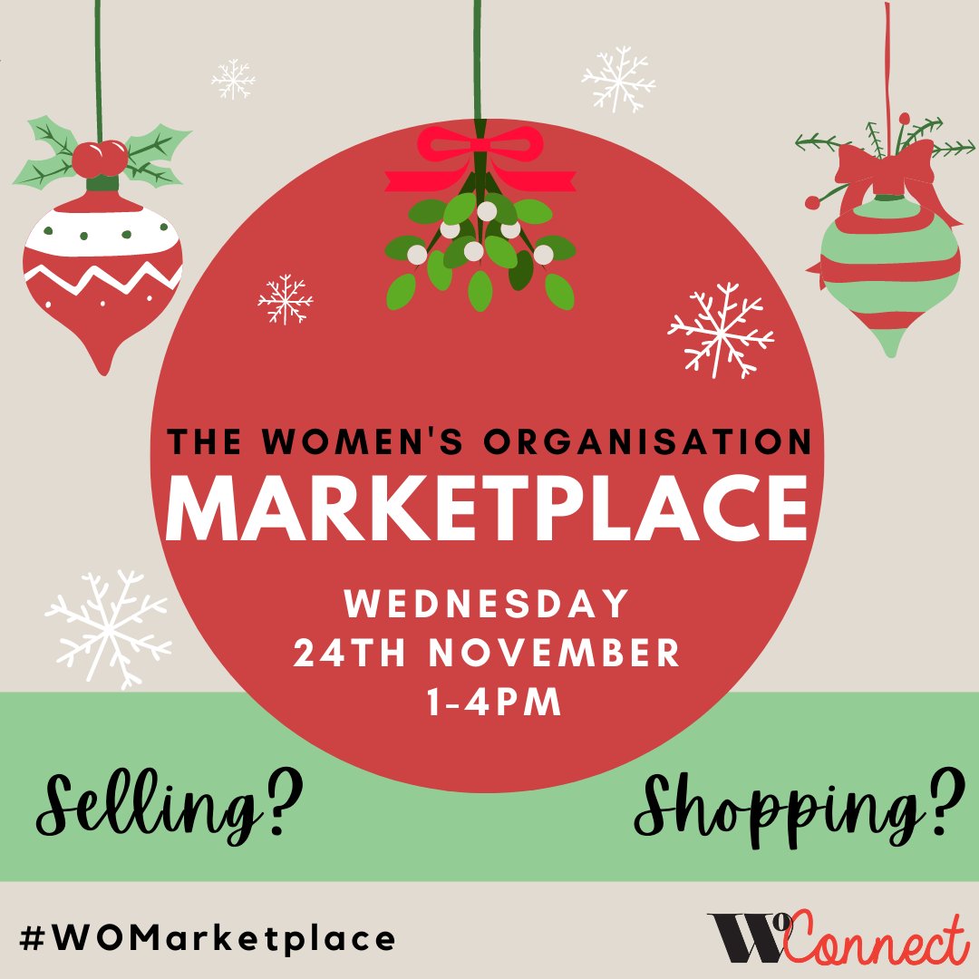 TheWomensOrg's tweet photo. π¨ TOMORROW!
Want to make some sales? Got Xmas shopping to do?
Join our #WOMarketplace tomorrow, 1-4pm, to showcase your products or buy a range of fantastic, local goodsπ
No need to book, just show up... details below! π https://t.co/2OBTzJkz15
