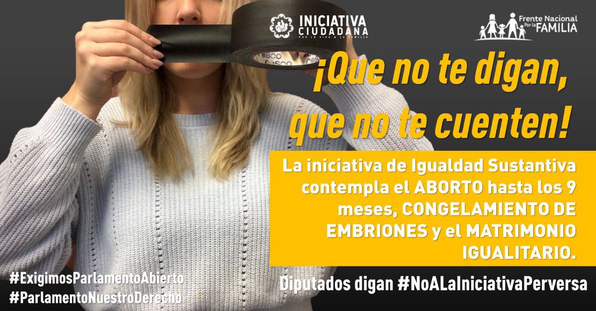 La Reforma Constitucional en materia de Igualdad sustantiva y de Género está plagada de Ideología de Género y atenta contra los valores tradicionales de la Familia Mexicana. #NoALaIniciativaPerversa 
#ExigimosParlamentoAbierto