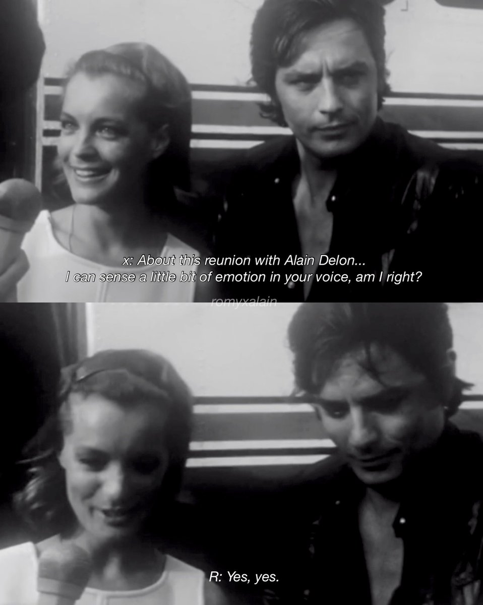 romyxalain's tweet photo. Alain &amp; Romy being interviewed at Nice Airport in Côte d’Azur on August 12, 1968. This marked their first public appearance after their break-up five years earlier, the emotions were all there. 🤍 https://t.co/1arlJAxZ54