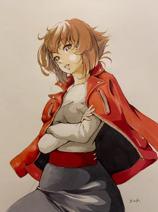 陸奥さんは真紅のライダースもさりげなく着こなしてしまうと思う。

#艦これ版深夜の真剣お絵描き60分一本勝負
#艦これ版真剣お絵描き60分一本勝負_20211123 