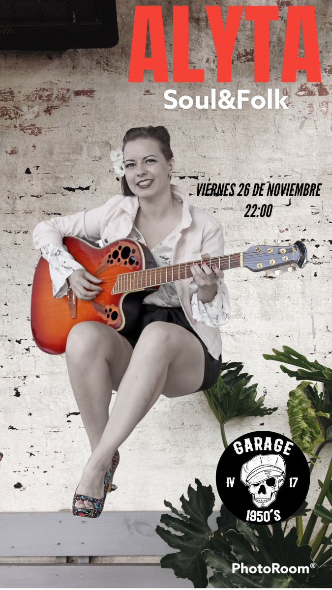 El próximo viernes 26 de noviembre.... Alyta's Soul en el Restaurante Garage 1950s . Cena y música en vivo en un espacio con mucho encanto que te transportará a otra época ;) . 
#livemusicbarcelona #50s #musicartist