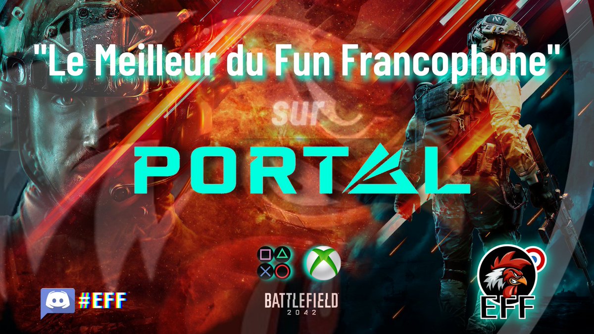L'#EFF sur #Battlefield2042 c'est ce SAMEDI 27 NOVEMBRE à 21h.
Sur 2 serveurs : #PS4/#XBOX - #PS5/#XBOX.
Rejoignez nous sur Discord pour devenir membre et vivre l'#EFF a Fond 👇
discord.gg/hEyDQ8FaWp

Contact MP pour plus d'info.