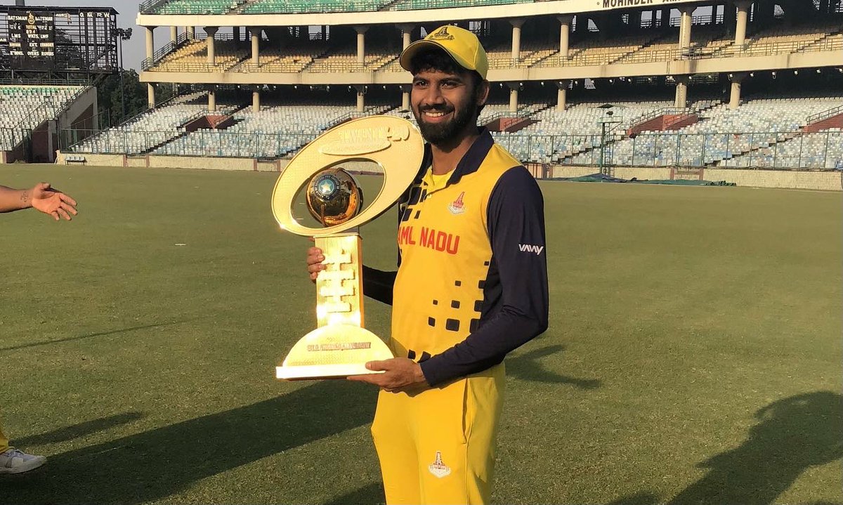 harinishaanth16's tweet photo. Winning any tournament back to back is a Huge Effort and to have done it makes this team so special. 💯🥳 The finale couldn't have been any better. Super Glad to be on the winning side with these amazing bunch of guys🔥NANDRIGAL PALA🙏 #SMAT21WINNERS @TNCACricket #TwoInTwo🏆 https://t.co/NUvtXOD4dP