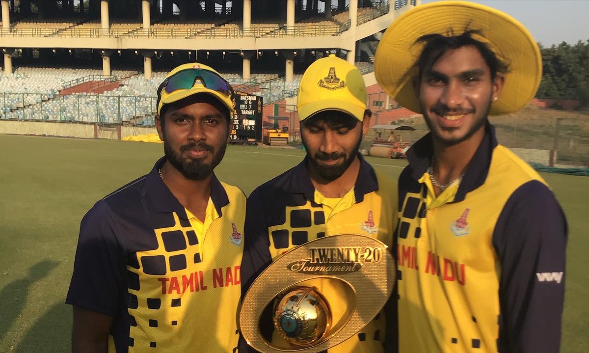 harinishaanth16's tweet photo. Winning any tournament back to back is a Huge Effort and to have done it makes this team so special. 💯🥳 The finale couldn't have been any better. Super Glad to be on the winning side with these amazing bunch of guys🔥NANDRIGAL PALA🙏 #SMAT21WINNERS @TNCACricket #TwoInTwo🏆 https://t.co/NUvtXOD4dP