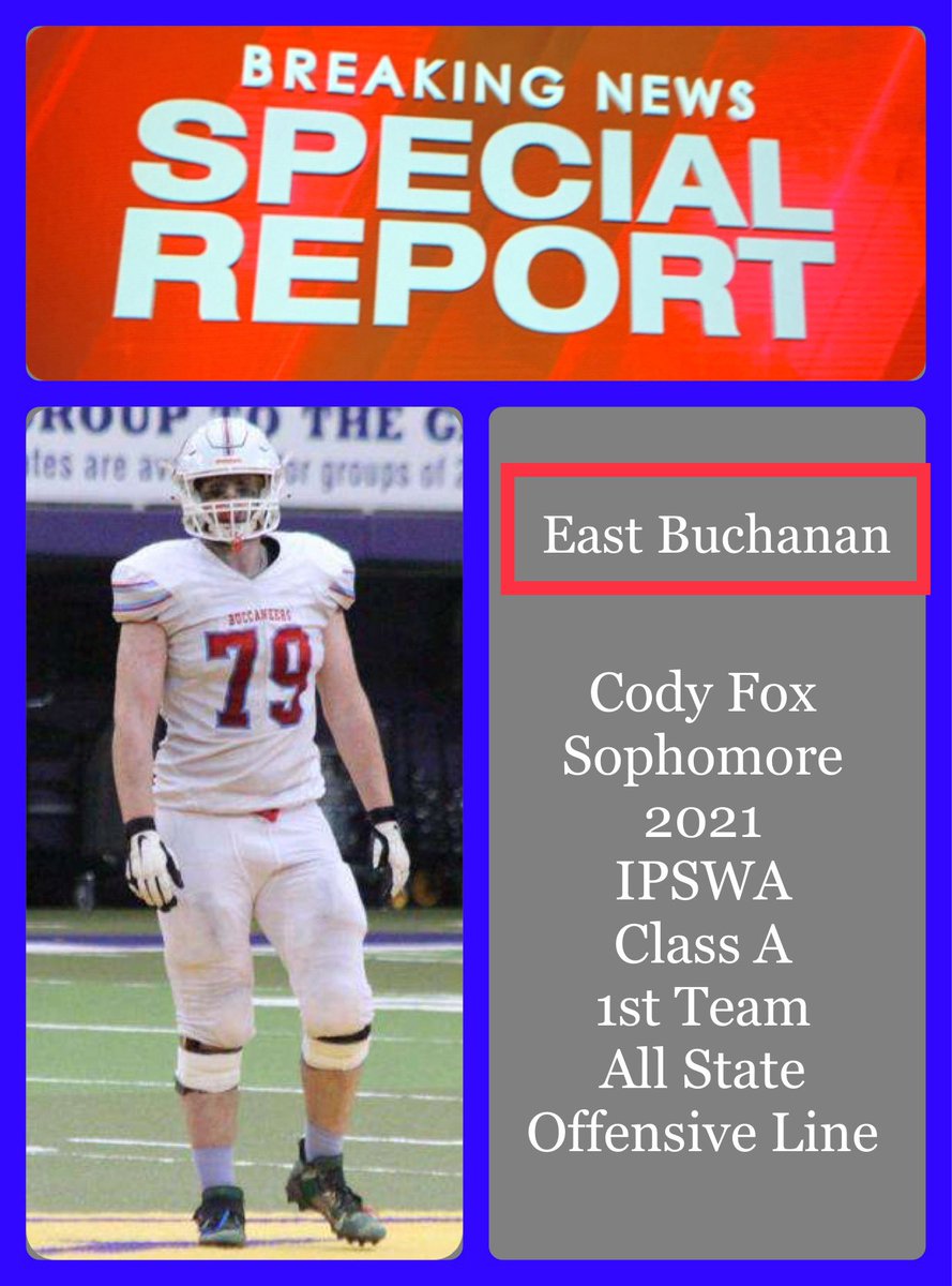 Congrats to sophomore <a href="/CODYFOX94/">Cody Fox</a> being selected 1st team all state by the IPSWA