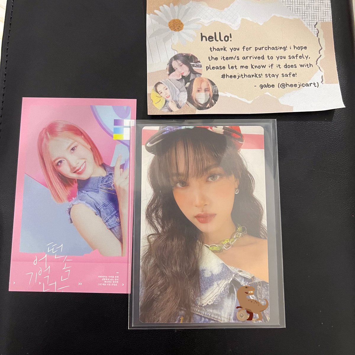 moarmyswith's tweet photo. hi @heejicart!! 

yoon arrived today!! thank u so much for being so accommodating with my requests and for packing her well! thank u also for the freebie :3 cant wait for the other ones to arrive <3 #heejithanks https://t.co/HT99Bxv2qz
