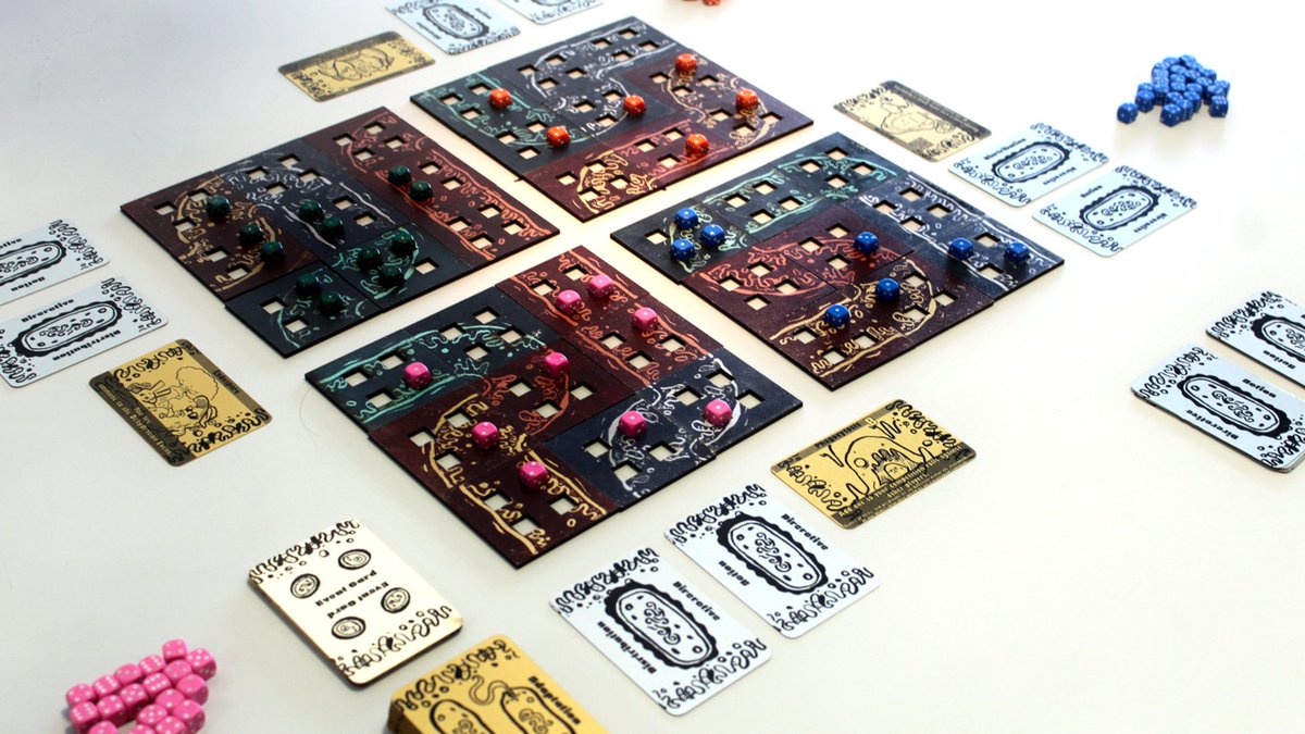 ArtinScienceMA's tweet image. “Belly Rumble – The Microbiota Tactics” is a 2-4 player tabletop #boardgame by 2021 graduate, Pawel Stachyra, which is designed to drive interest into the human #microbiotia #guthealth. The game is open source. Found out more here pstachyra6.wixsite.com/website
#sciart #scicomm