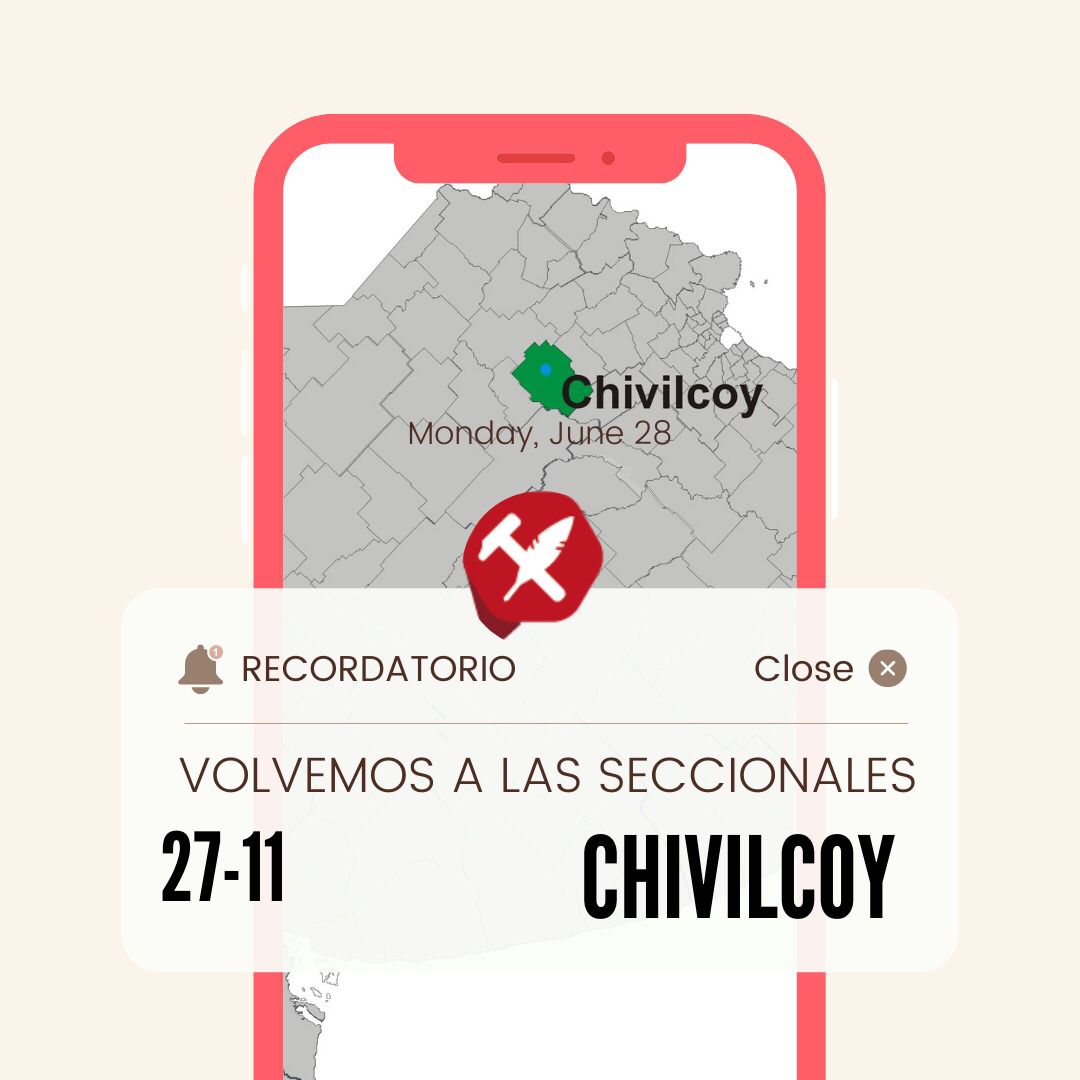 jrcuartaseccion's tweet photo. NOS VOLVEMOS A ENCONTRAR! 💪🏽

Vuelven nuestros encuentros seccionales, esta vez nos encontramos después de mucho tiempo en #Chivilcoy.

¡NOS VEMOS EN LA SECCIONAL! 🇵🇱 https://t.co/aDpuyn2qDG