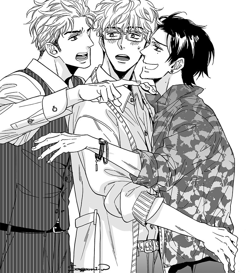#いいにいさんの日 ということで
今月号と6巻3話扉の和智兄
和智兄は顔を描くのがとても楽しいです。顔が好き🤗中身…というか性格に関しては「いかに腹立たしい男に描くか」を模索しながら描いてます🤗

#くち嘘
#くちづけは嘘の味 
